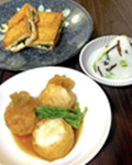 さっぱりおかず「海老しんじょ＆大葉・梅はさみ厚揚げ」